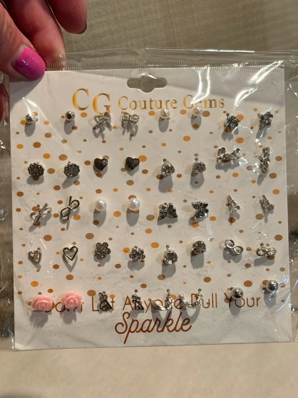 Couture Gems Silver Accent Earring Set 20 Pair
